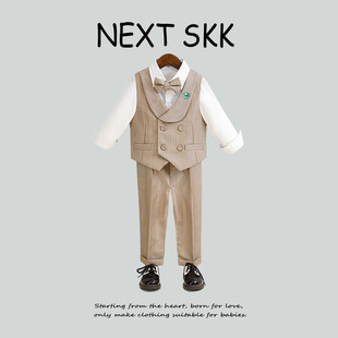 英国NEXT SKK男童春秋夏季演出礼服帅气西装学院风花童主持小套装