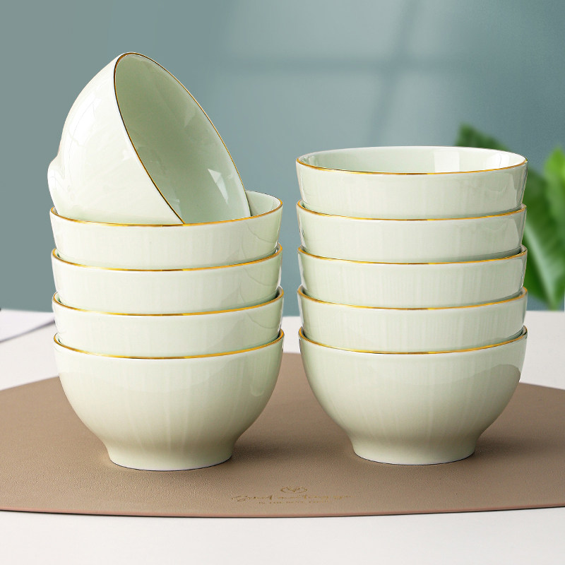 牧鸿青瑶瓷北欧风格大众碗