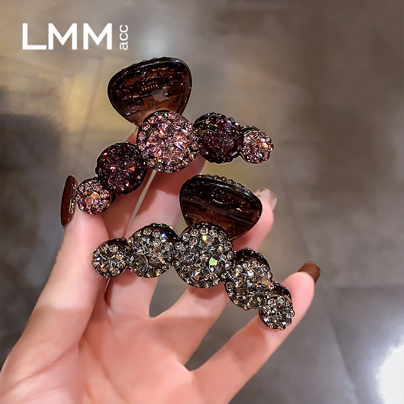 时尚发量少半扎发夹女高级感