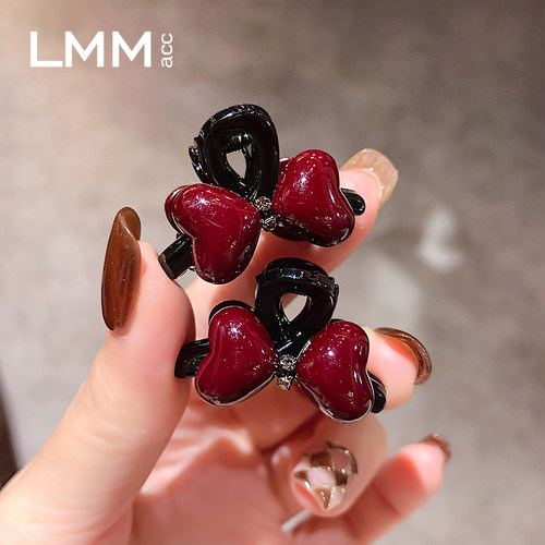 红色爱心百搭刘海侧边抓夹