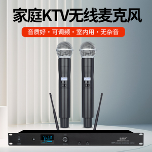 ouolun 欧莱声一拖二U段无线调频麦克风家用K歌KTV演出会议话筒