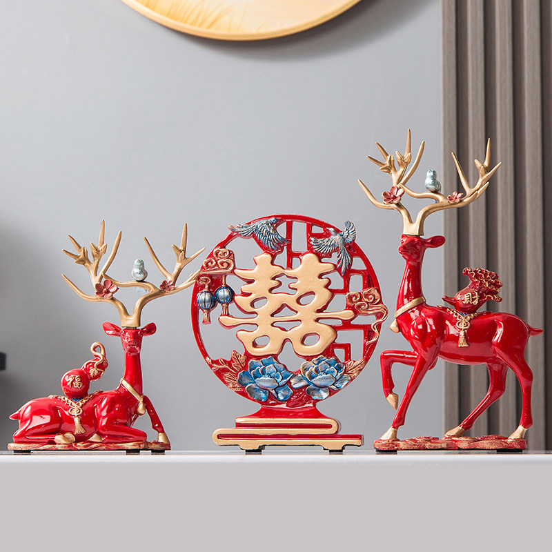 创意鹿摆件家居客厅玄关电视酒柜装饰品乔迁新居礼品结婚新人礼物,家居饰品,桌面摆件,淘宝优惠券,粉丝福利购,淘宝优惠卷