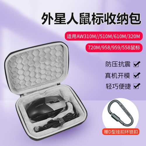 外星人510M鼠标收纳包硬壳防摔