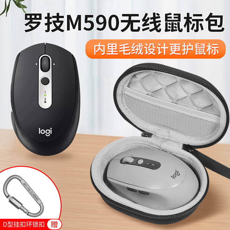 适用罗技M585鼠标收纳包M590静音无线蓝牙鼠标收纳盒m585 m590无线办公鼠标硬壳防震防摔保护盒
