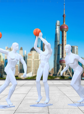 玻璃钢足球人物雕塑户外