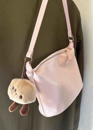 Нейлоновая брендовая розовая гуашь с молнией, сумка на одно плечо, Южная Корея