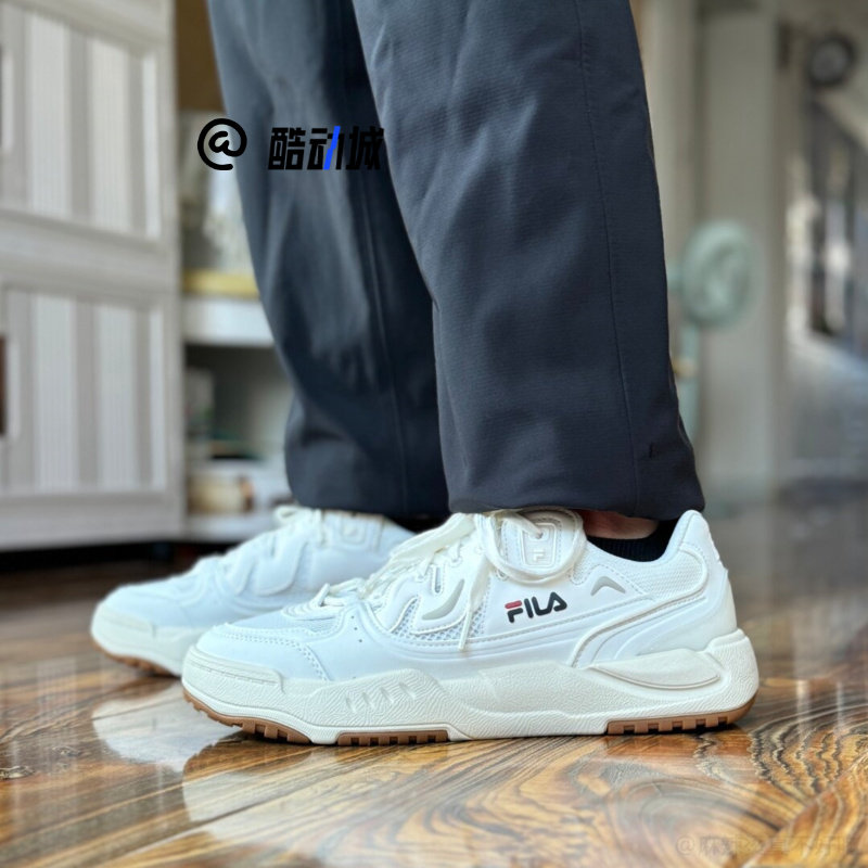 斐乐COMP白棉花糖男耐磨轻便板鞋