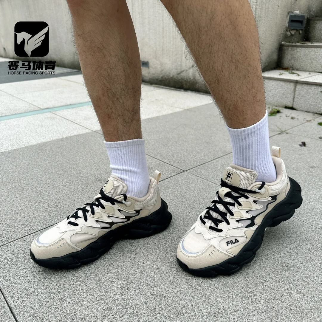 斐乐蕨草2代白黄老爹鞋休闲鞋