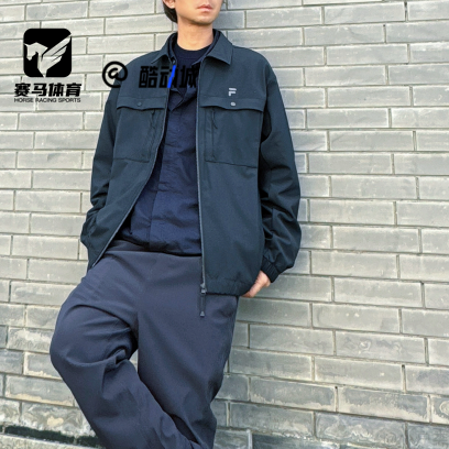 FILAFUSIONLIFE黑色男子夹克