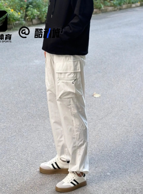 KOLON SPORT可隆 FW24白色男女舒适防水宽松户外工装裤LULP4AT508