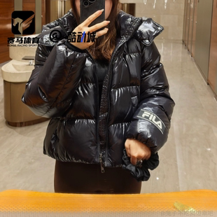 BLK 羽绒服FS2DJF4161F FILA斐乐 黑色女子舒适百搭运动休闲短款