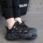 M511101F F12W FILA斐乐蕨草2代黑色男女厚底增高老爹鞋 运动休闲鞋