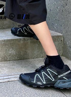 Salomon萨洛蒙 Speedcross 3黑色男子耐磨低帮休闲跑步鞋476765