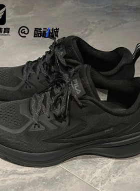 FILA斐乐NUVOLE 1+柔云男子骏马黑透气缓震黑跑步鞋A12M521131FBC