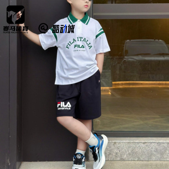 斐乐ORIGINALE标准白儿童T恤