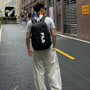 百搭书包双肩包A13M531104FBK 正黑色男子经典 FILA斐乐 Fitness