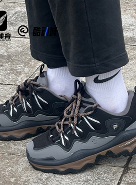 FILA斐乐 熔岩鞋灰黑男子厚底增高老爹鞋运动休闲鞋T12M411111FBQ