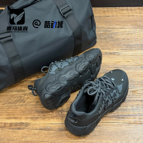 FILA猫爪六代黑灰女子休闲鞋