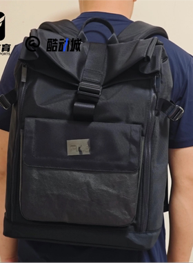 FILA斐乐 正黑色男子运动休闲书包背包双肩包电脑包F13M418105FBK