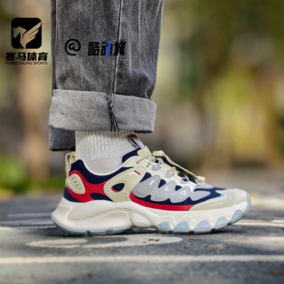 斐乐蘑菇鞋蓝红老爹鞋运动休闲鞋