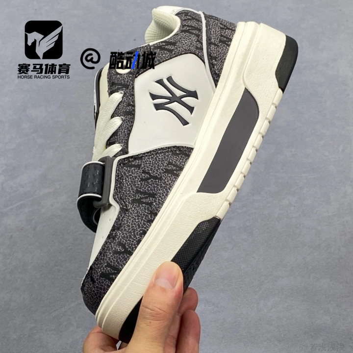 MLB 纽约洋基队 深麻灰男女经典老花休闲厚底板鞋3ASXP025N-50MGD
