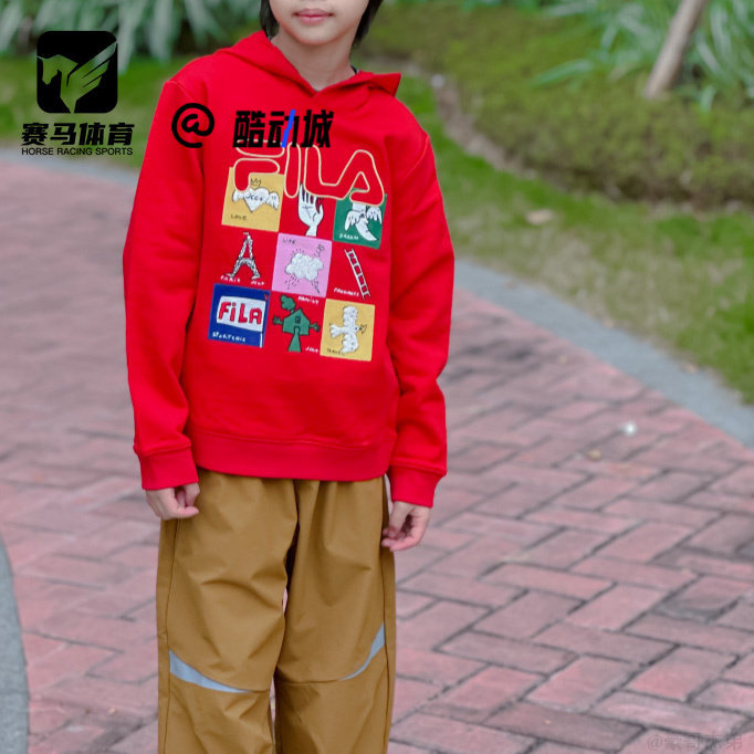 斐乐ORIGNALE传奇红儿童长袖卫衣