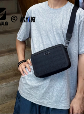 FILA斐乐MODERN HERITAGE正黑色男子商务单肩斜挎包F13M538101FBK