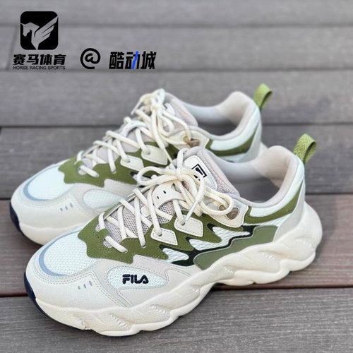 斐乐蕨草二代白绿男休闲老爹鞋