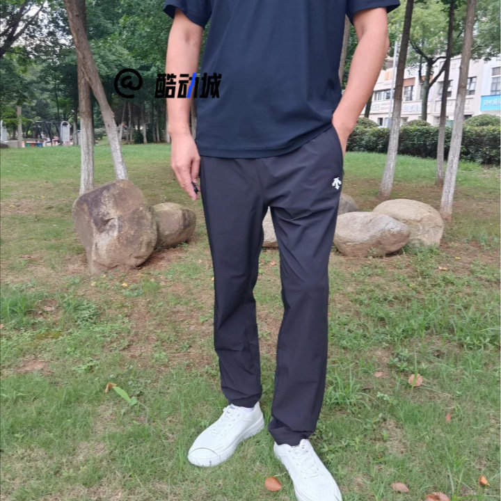 迪桑特SS25黑色透气百搭休闲裤