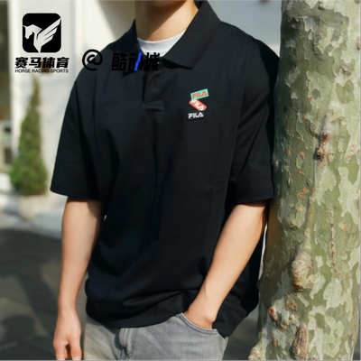FILA男女舒适百搭短袖Polo衫
