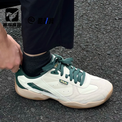 FILA斐乐飞泉鞋米绿男子复古百搭德训鞋运动休闲鞋F12M531105FSH