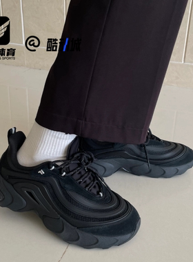 FILA斐乐Ray 4黑色男子舒适防滑耐磨低帮休闲老爹鞋T12M331108FBK