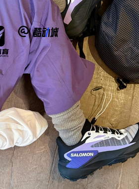 SALOMON萨洛蒙GENESIS黑紫女子减震耐磨越野马拉松跑步鞋477673
