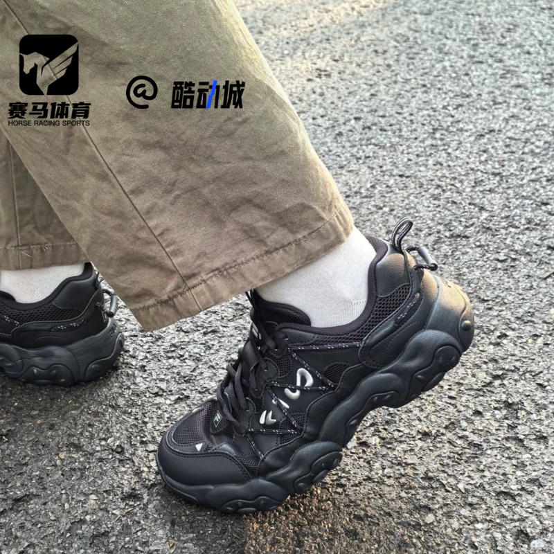 斐乐猫爪6代黑色老爹鞋运动鞋