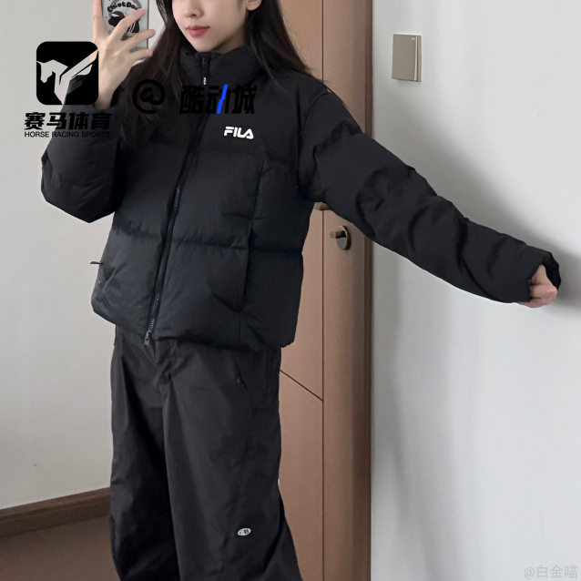 FILAORIGINALERGB黑色女羽绒服