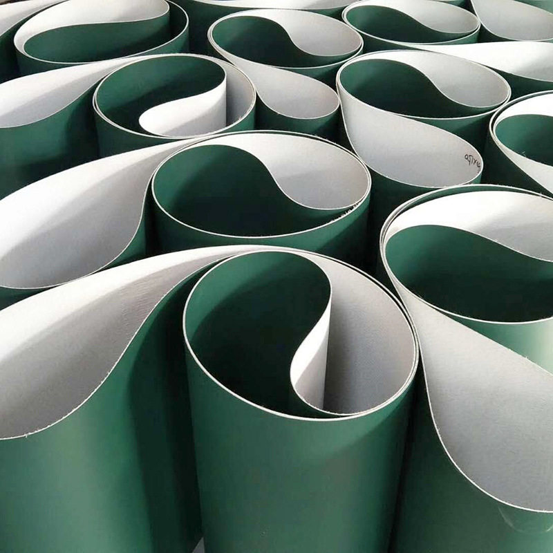 绿色pu食品级输送带 轻型工业流水线环形传送带 防滑爬坡带传输带