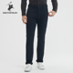休闲裤 男士 直筒裤 SMITHPOLOV斯密特保罗秋冬季 子黑色商务加绒长裤