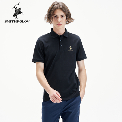 【含桑蚕丝】SMITHPOLOV斯密特保罗夏短袖polo衫商务休闲翻领T恤