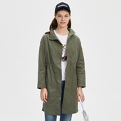 风衣小个子垂感高端外套 女士中长款 SMITHPOLOV斯密特保罗春季 新款