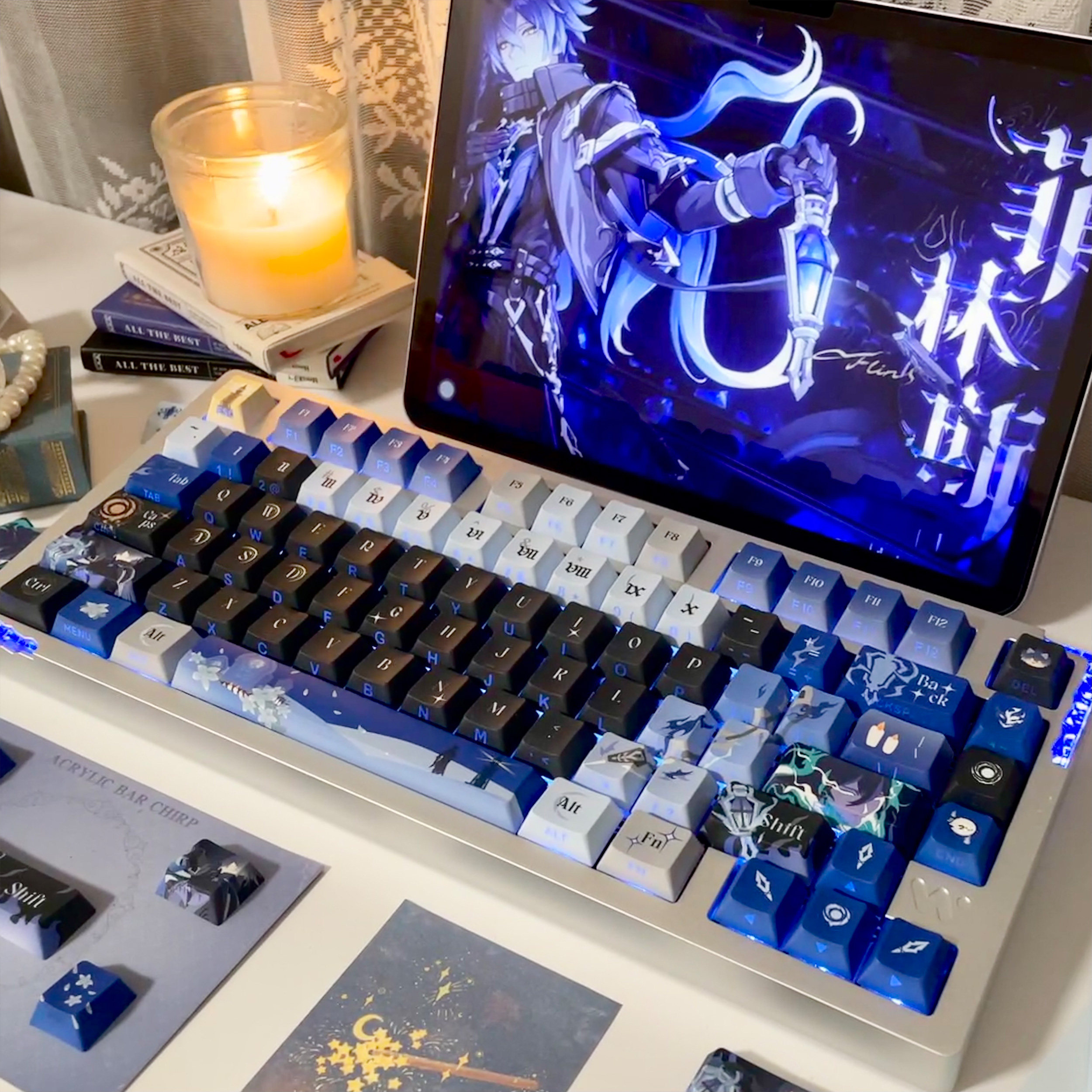 FKKeys菲林斯键帽原神二次元游戏周边原厂侧刻透光PBT机械键盘帽