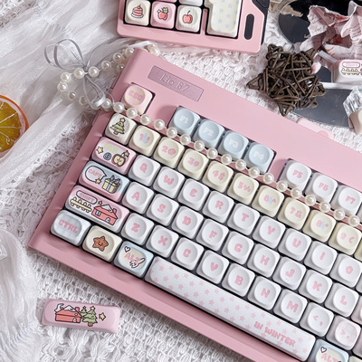 FKKeys雪的来信键帽萌系少女心