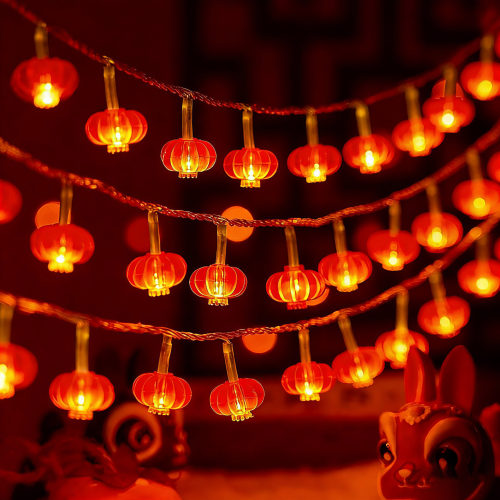 新年红灯笼中国结小满天星家用