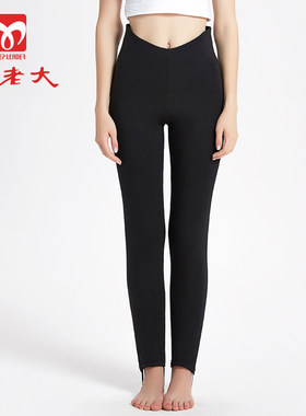 羊老大棉裤女新款 植物染里料修身保暖蚕丝羊毛高腰打底裤 wk8203