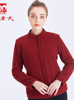 羊老大外套袄女短款秋冬加厚内搭 保暖袄女中老年人妈妈款 WAA201