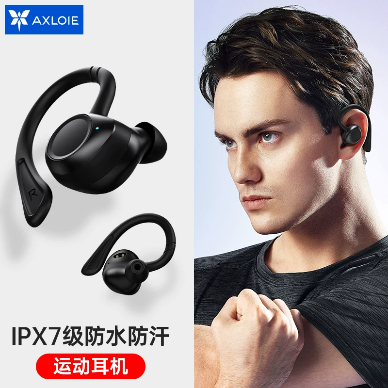 Американский AXLOIE Bluetooth-наушник беспроводной висюлька для уха спорт бег водостойкий супер долгий режим ожидания Android Apple общий