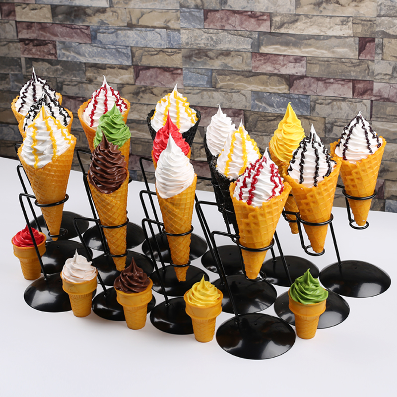 仿真冰淇淋模型 KFC甜筒冰激凌道具夏季甜品冷饮样品摆设蛋筒样品