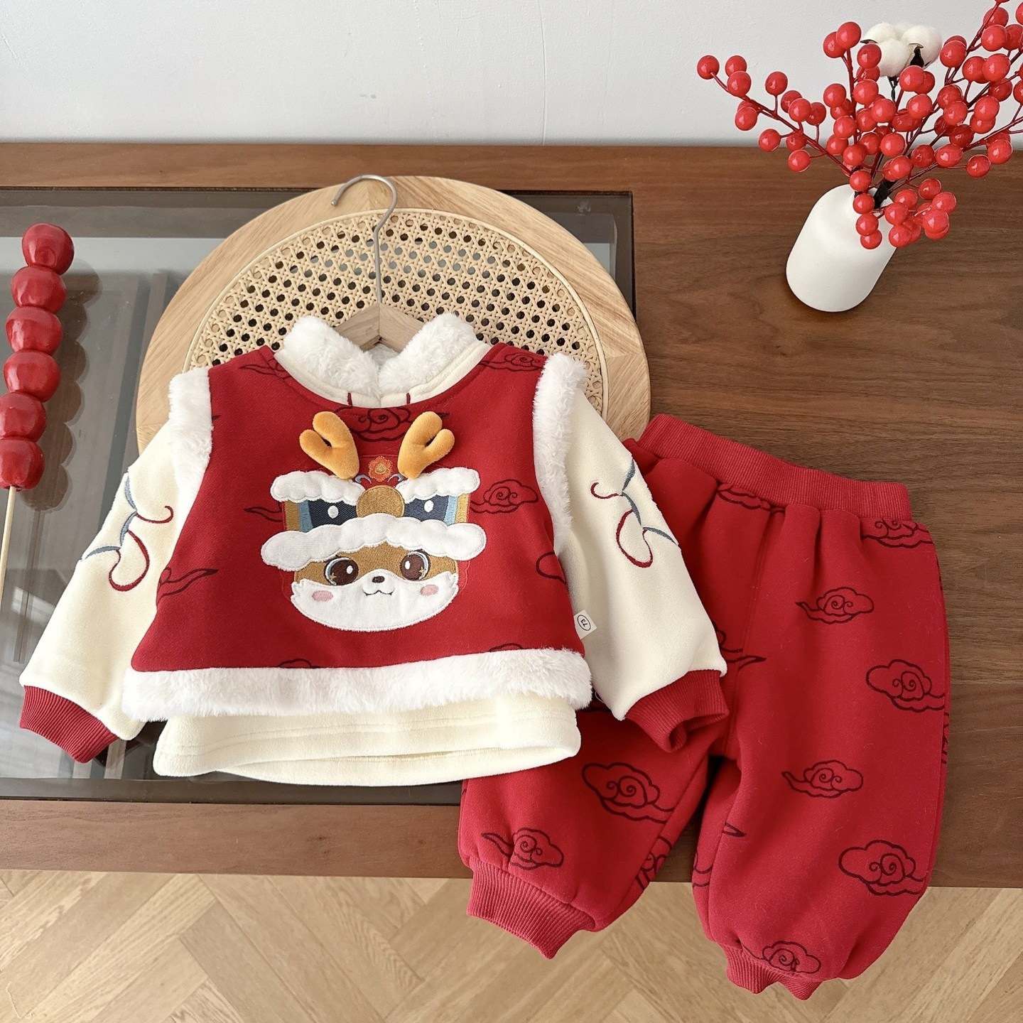 儿童拜年服0-5岁冬季中国风男童洋气马甲内搭女宝宝加绒裤子AY703,童装/婴儿装/亲子装,连衣裙,淘宝优惠券,粉丝福利购,淘宝优惠卷