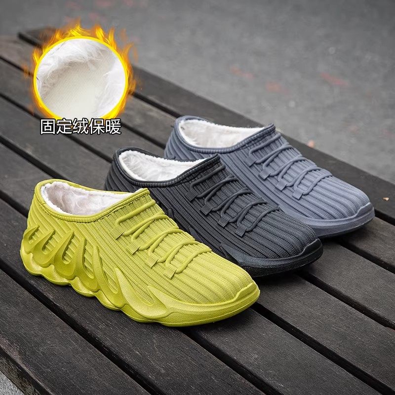 雨鞋男低帮冬天加绒一体水鞋女款时尚防滑软胶鞋防水防滑工作雨靴