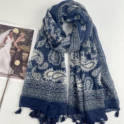 2025新款花卉围巾女春夏季薄款防晒旅游丝巾沙滩巾空调房披肩