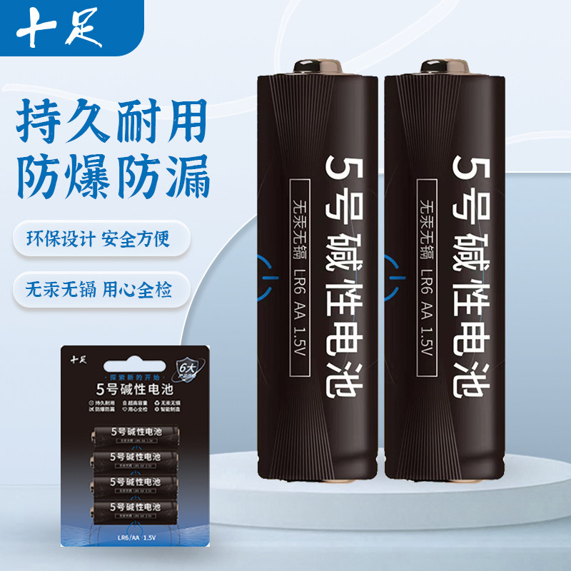 十足5号碱性电池卡装4节儿童玩具